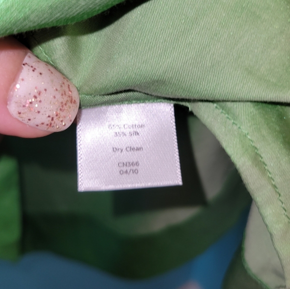 Talbots Silk Blend Sleeveless Green Emerald Blouse sz. 12 - Picture 3 of 8